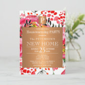 Invitation Fleur d'aquarelle chorale monogramme (Debout devant)