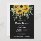 Invitation Fleur d'aquarelle de tournesol eucalyptus (Devant)