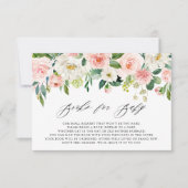 Invitation Fleur d'aquarelle feminine Peach Florals Livres po (Devant)