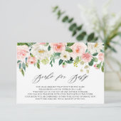 Invitation Fleur d'aquarelle feminine Peach Florals Livres po (Debout devant)