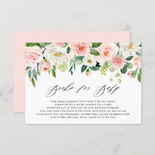 Invitation Fleur d'aquarelle feminine Peach Florals Livres po