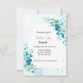 Invitation Fleur d'aquarelle Fête des mères Invita (Devant)