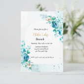 Invitation Fleur d'aquarelle Fête des mères Invita (Debout devant)