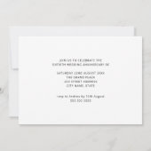 Invitation Fleur d'aquarelle Photo Or 60e Anniversaire (Dos)