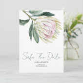 Invitation Fleur d'aquarelle rustique sûr La date (Debout devant)