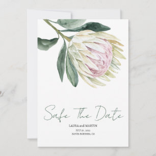 Invitation Fleur d'aquarelle rustique sûr La date