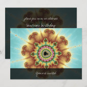 Invitation Fleur d'automne - Art fractal (Devant / Derrière)