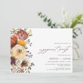 Invitation Fleur d'automne Bourgogne Fête d'engagement (Debout devant)