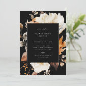 Invitation Fleur d'automne moderne Thanksgiving Dîner fête (Debout devant)