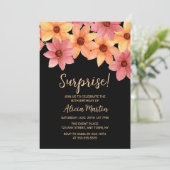 Invitation Fleur d'automne N'importe quel âge Surprise Noir A (Debout devant)