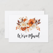 Invitation fleur d'automne rustique nouvelle adresse faire-pa (Devant / Derrière)