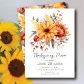 Invitation Fleur d'automne Thanksgiving