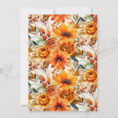 Invitation Fleur d'automne Thanksgiving (Dos)