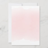 Invitation fleur de bébé à l'aquarelle rose | Première commun (Dos)
