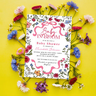 Invitation Fleur de Bébé en Fleur Baby Shower