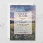 Invitation Fleur de bébé Fleur QR Code Baby Shower (Devant)