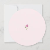 Invitation Fleur de bébé rose Fête de bébé fille (Dos)