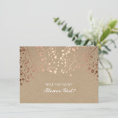 Invitation Fleur de bébé rose pour l'invitation de mariage de (Debout devant)