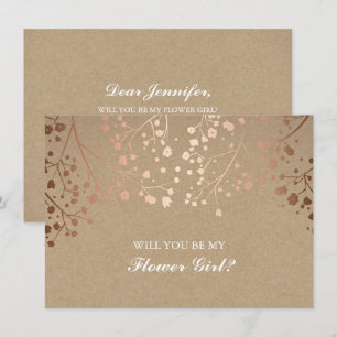 Invitation Fleur de bébé rose pour l'invitation de mariage de