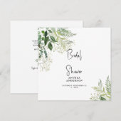 Invitation Fleur de bébé Simple Mariage Carré (Devant / Derrière)