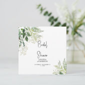 Invitation Fleur de bébé Simple Mariage Carré (Debout devant)