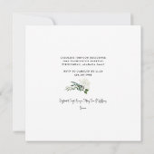 Invitation Fleur de bébé Simple Mariage Carré (Dos)