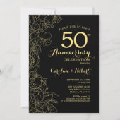 Invitation Fleur de Black Gold 50e anniversaire (Devant)