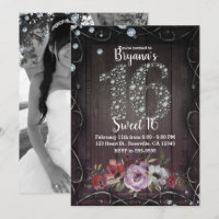 Fleur de Bois Diamant Bling 16 Anniversaire Photo
