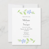 Invitation Fleur de bordure de l'aquarelle (Devant)