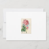 Invitation Fleur de Bouquet de Rose Romantique sur mesure Fêt (Dos)