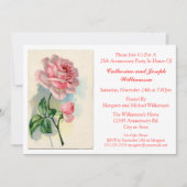Invitation Fleur de Bouquet de Rose Romantique sur mesure pou (Devant)