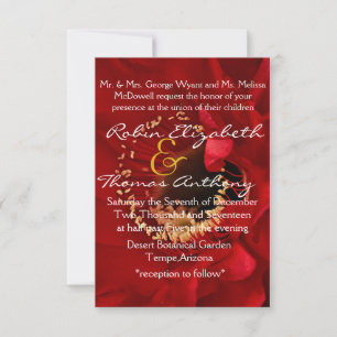 Invitation Fleur de cactus rouge en fleur