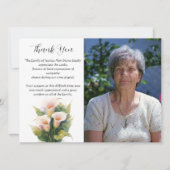 Invitation Fleur de calla Fleurir Funérailles Mort Merci  (Devant)