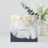 Invitation Fleur de camélia blanc (Debout devant)