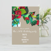 Invitation Fleur de Camellia art 50e anniversaire (Debout devant)