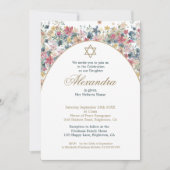 Invitation Fleur de campagne de nom de la fille juive (Devant)