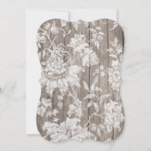 Invitation Fleur de campagne imprimé 1er anniversaire baptême (Dos)