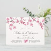 Invitation Fleur de cerisier | Dîner de répétition (Debout devant)