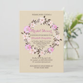 Invitation Fleur de cerisier et Fête de l'mariée de trèfle (Debout devant)