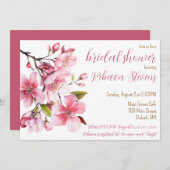 Invitation Fleur de cerisier, Fête des mariées de printemps (Devant / Derrière)