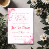 Invitation Fleur de cerisier florale rose