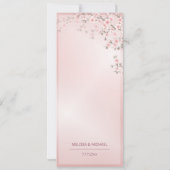 Invitation Fleur de cerisier rose blanc Mariage    (Dos)