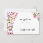 Invitation Fleur de cerisier rose botanique été Bridesmaid (Devant)