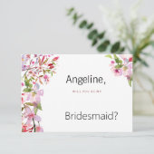 Invitation Fleur de cerisier rose botanique été Bridesmaid (Debout devant)
