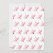 Invitation Fleur de cerisier rose clair moderne Anniversaire  (Dos)