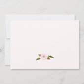 Invitation Fleur de cerisier rose floral baby shower (Dos)