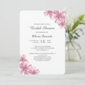 Invitation Fleur de cerisier rose printemps. Fête des mariées (Debout devant)
