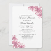 Invitation Fleur de cerisier rose printemps. Fête des mariées (Devant)