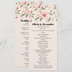 Invitation Fleur de cerisier rose tendre motif sans couture