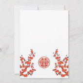 Invitation Fleur de cerisier rouge | Mariage chinois (Dos)